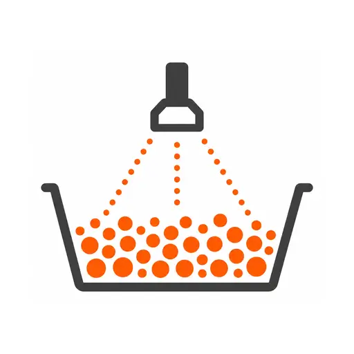 Icon representing poor material liberation