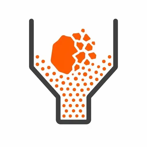 Icon representing particle breakage