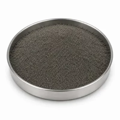 LFP and LMFP cathode active material powder in a stainless steel sample dish
