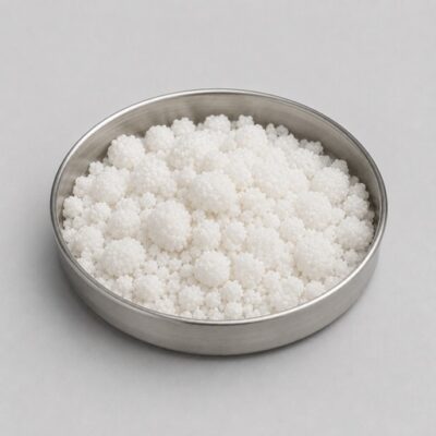 Surfactant powder used as a cleaning intermediate, in a stainless steel sample dish