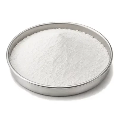 Dielectric and capacitor ceramic powder in a shallow stainless steel sample dish