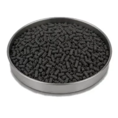 Electronic encapsulant and mold compound in a shallow stainless steel sample dish