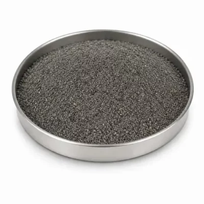 Precious-metal ore and flotation feed in a stainless steel sample dish