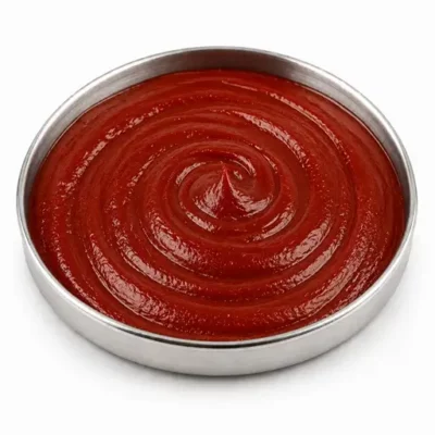 Solventborne pigment paste in a stainless steel sample dish
