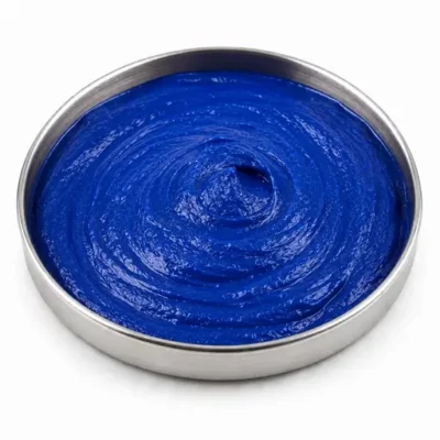 Waterborne pigment slurry in a stainless steel sample dish