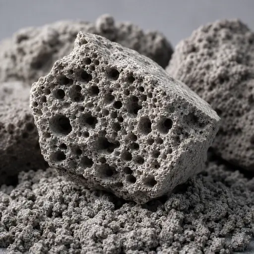 A porous particle with visible internal pore structure.