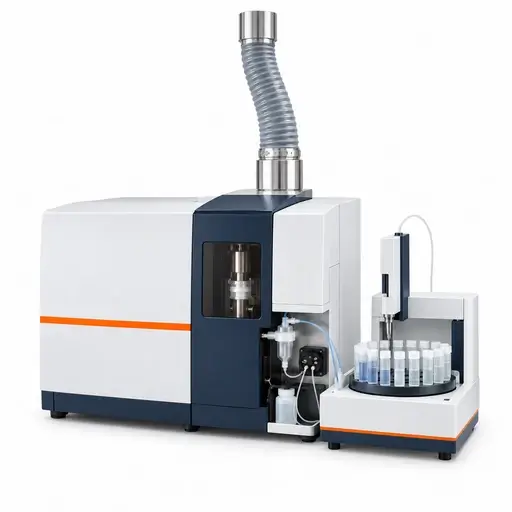 ICP optical emission spectrometer with solution autosampler, pump, and sample-introduction connections