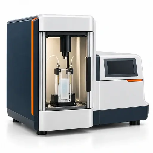 Electrophoretic light-scattering analyzer with an electrode-equipped liquid suspension cell